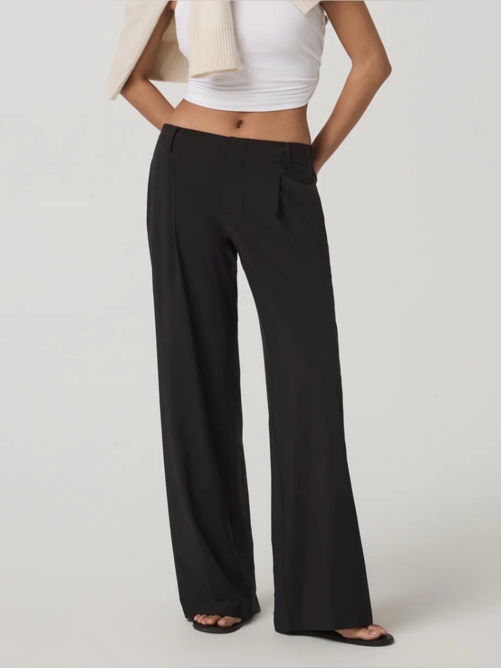 Vuori Villa Trouser Women’s Black Wide Leg Stretch Pants VW4086
